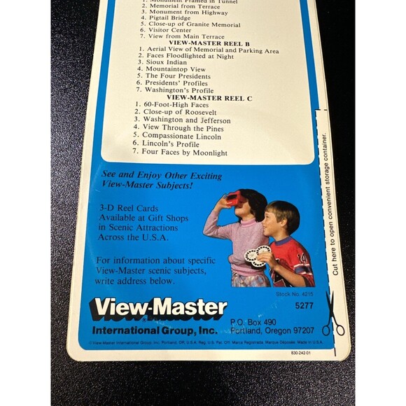 Vintage 1977 View-Master Mount Rushmore 3D 3 Reel Set Sealed USA - Picture 6 of 6